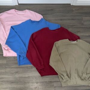 Lot of 3 Blank Crewnecks